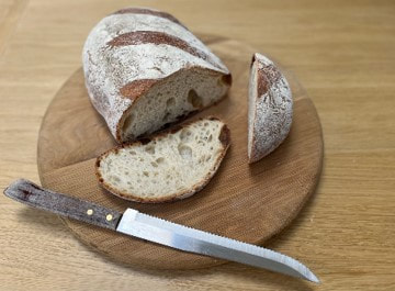 Sourdough bread cut